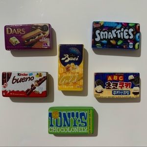 Sweet Treats Themed Set of 6 Magnets